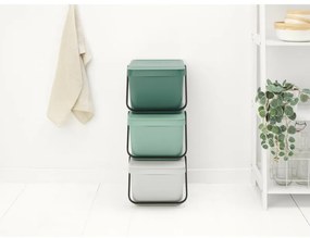 Cos depozitare sau reciclare Brabantia Sort&Go 1006309, 20 L, 22,5x45x28 cm, Stivuibil, Plastic, Verde închis
