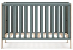 Pătuț în culoare naturală/verde prăfuit 60x120 cm Esteban – Marckeric