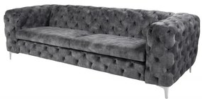 Canapea fixa eleganta Modern Barock 240cm, gri inchis