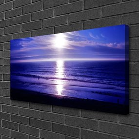 Tablou pe panza canvas Sea Sun Peisaj Alb Violet