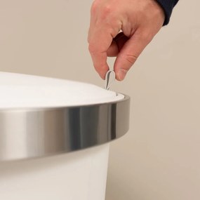 Coș de gunoi alb cu pedală din plastic 50 l – Addis