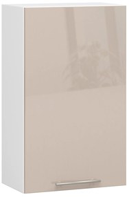 Dulap superior de bucătărie Ozara W50 H720 (alb + cappuccino lucios). 1071191