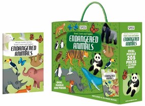 CUNOASTE SI EXPLOREAZA - PUZZLE ANIMALE PE CALE DE DISPARITIE (205 PIESE) - SASSI (978-88-303-0594-6)