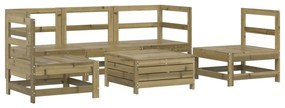 3250715 vidaXL Set canapea de grădină, 6 piese, lemn de pin tratat