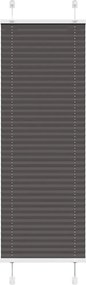 vidaXL Jaluzea plisată negru 45x150 cm Lățime țesătură 44,4cm poliester