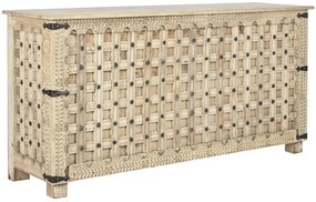 Consola sculptata, natur, din lemn masiv, Fortress