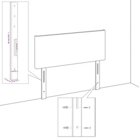 Tablie pat cu urechi albastru inchis 203x23x118 128 cm catifea 1, Albastru inchis, 203 x 23 x 118 128 cm