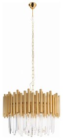 Lustră pe lanț MAXLIGHT P0284 VOGUE 12xE14/40W/230V d. 60 cm auriu