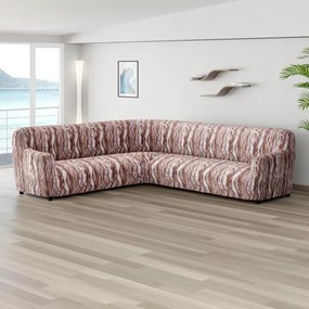 Huse bielastice OCEANO NOU bordo-maroniu colțar (l. 350 - 530 cm)