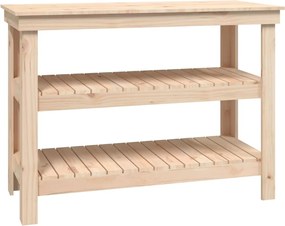 vidaXL Banc de lucru, 110,5x50x80 cm, lemn masiv pin