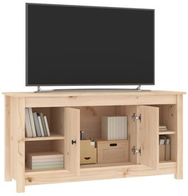 Comoda TV, 103x36,5x52 cm, lemn masiv de pin 1, Maro