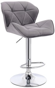 HR111W Scaun Grafit Velur Bază Cromata