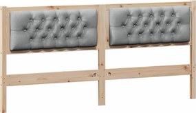 vidaXL Tăblie cap Altele Maro și gri deschis 180 cm Lemn masiv de pin