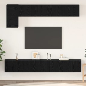 vidaXL Set comodă TV 5 pcs Stejar negru 100 x 30 x 30 cm Lemn compozit