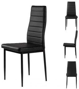 Set 4 scaune elegante negre cu un design atemporal