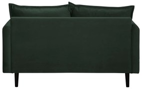 Canapea verde-închis cu tapițerie din catifea 138 cm Juli – Ropez