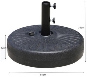 Bază umbrelă Tuff 2 (negru). 1088133