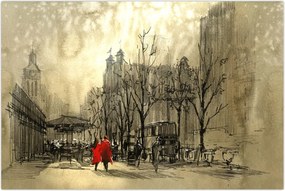 Tablou - Schiță a orașului (90x60 cm)