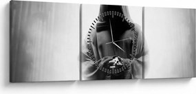 Tablou - Un călugăr într-o mănăstire (cu ceas) (90x30 cm)