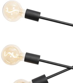 Lampă modernă cu pandantiv neagră 80 cm cu 6 lumini - Sydney