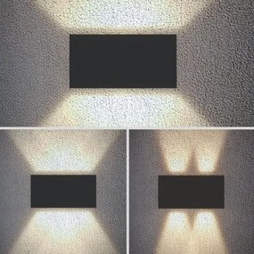 Brilagi - Aplică de perete LED pentru exterior DOUBLE CUBE LED/12W/230V antracit IP65