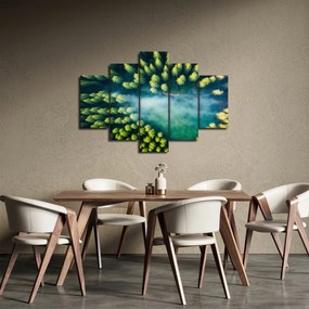Tablou - O pădure învăluită în ceață (150x105 cm)