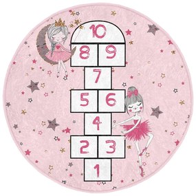 Covor pentru copii roz ø 80 cm Comfort – Mila Home