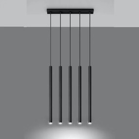 Lustră pe cablu PASTELO 5 5xG9/12W/230V negru