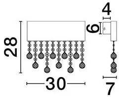 Aplica LED de perete stil elegant CRISTA titan
