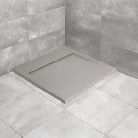 Cadita dus compozit patrata Radaway Teos C 100x100 cm gri-cemento