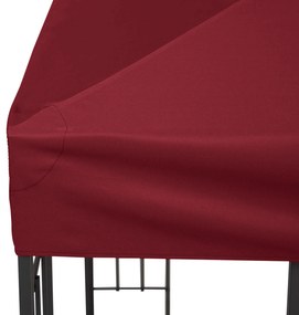 Outsunny Acoperiș pentru Foișor de Grădină Anti-UV din Poliester, 3x3m, Roșu | Aosom Romania