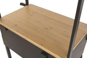 Stand decorativ din metal si lemn cu copertina, „Market Style”