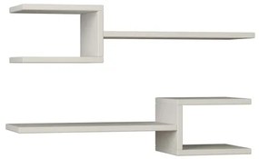 SET 2x raft de perete FORK alb