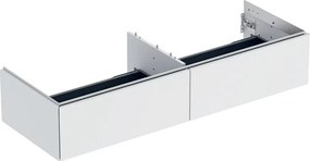 Dulap baza suspendat Geberit One cu 2 sertare alb mat 135 cm