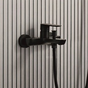 Baterie cada-dus Inter Ceramic Elinor monocomanda negru finisaj mat