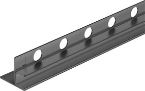Profil inclinat stanga pentru sticla Balneo Floor Strips 170 cm finisaj Gun Metal mat