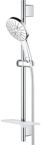 Set de dus, Grohe Rainshower SmartActive 130, cu para 3 tipuri de jet, furtun si bara 60cm, crom, 26546000