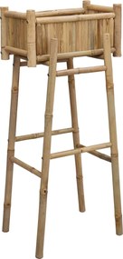 vidaXL Ghiveci pentru Grădină cu Suport natural 50 x 38 x 114 cm