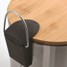 Coș de gunoi argintiu mat cu pedală din oțel 5 l Adonis – Spirella