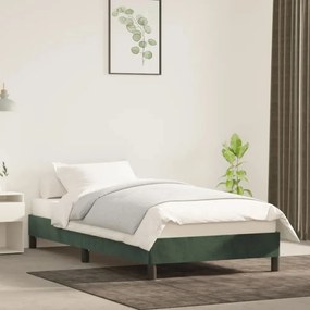 346943 vidaXL Cadru de pat, verde închis, 80x200 cm, catifea