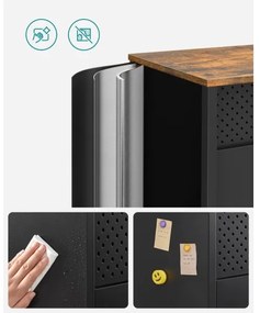 Comodă FIRA negru/maro