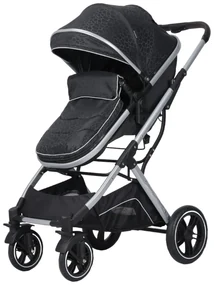 Carucior nou nascuti 2 in 1 NOVOKIDS™ H3100 series, Cu geanta bebe, Cadru Aluminiu, Amortizoare, Roti din cauciuc plin AVE, Landou, Spatar reglabil 3