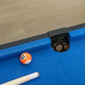 SPORTNOW Masa de jocuri multifuncțională 5 în 1, biliard, ping-pong, hochei, joc de baschet arcade, arc și săgeți, albastru | Aosom Romania