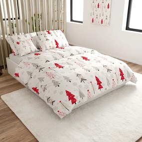 Lenjerie de pat din microfibra flanel JINGLE alb Dimensiune lenjerie de pat: 2 buc 70 x 90 cm | 200 x 220 cm