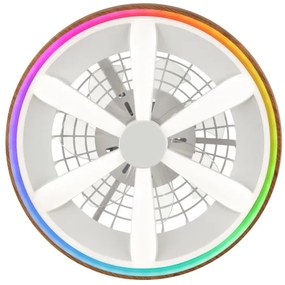 Ventilator LED RGBW dimabil de tavan GAIANO LED/24W/230V + telecomandă