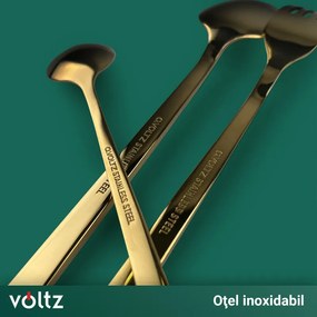Set de tacamuri Voltz V51512AG24, 24 piese, Ambalaj servieta, Auriu