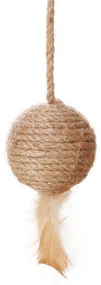 PawHyt Copac pentru Pisici cu 2 Stalpi din Lemn si Sisal si Perne pe 3 Nieluri 50 x 40 x91cm