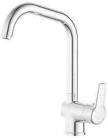 Baterie Bucatarie Sanobi Urban, pipa inalta, Argintiu, cartus ceramic D 40 mm