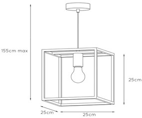 Lucide 08424/01/30 - Lampa suspendata ARTHUR 1xE27/60W/230V