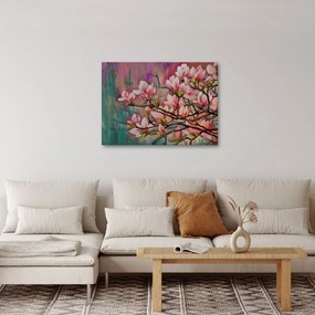 Tablou - Pictură în ulei, Sakura în floare (70x50 cm)